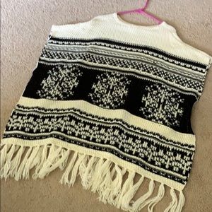 Tribal print Poncho